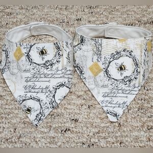 Handmade Bee Bandana Toddler Bib Set